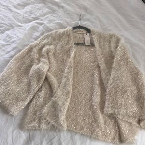 NWT Anthropologie lux sparkle eyelash sweater